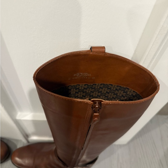 Tory Burch Derby Boots Gorgeous Brown Leather Knee-High Boots Women's Size 8 - Picture 7 of 7